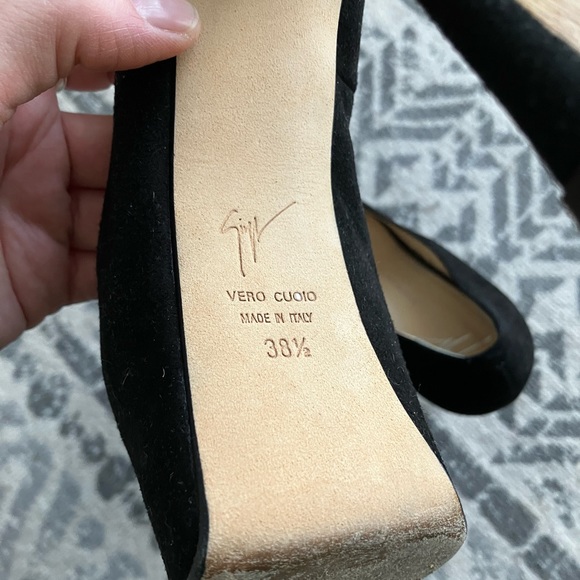 Giuseppe Zanotti black suede platform high heel stiletto - Picture 7 of 10